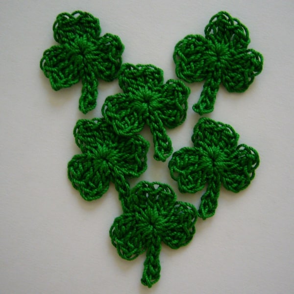 Crocheted Shamrocks - Cotton - Set of 6