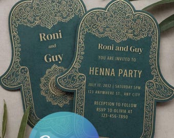Elegant Henna Party Invitation | Digital Download | Mehndi Invitation