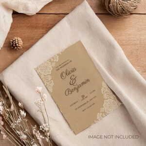 Rustikale Hochzeitseinladung - digitaler Download (Mockups Nicht Enthalten)