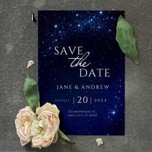 Celestial Save the Date – Digital Invitation