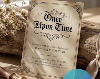 Vintage Wedding Invitation | Fairytale Medieval Style (Digital Download)