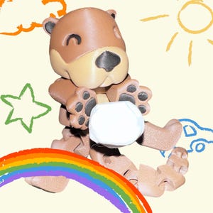 Articulating Flexi Otter Fidget Toy with built in magnets