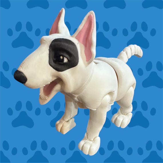 3D Printed Articulating Bull Terrier – Custom Colors Available