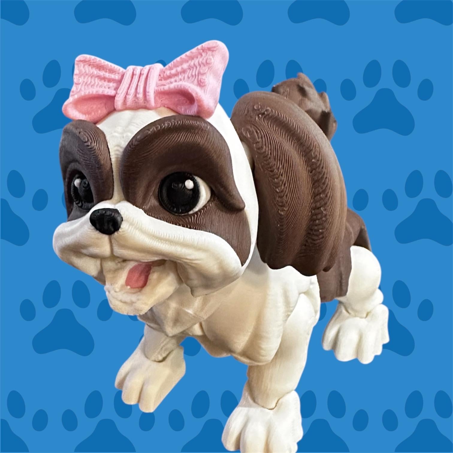 3D Printed Articulating Shih Tzu – Custom Colors Available - Etsy