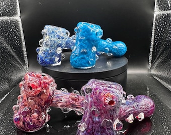 Vibrant Thick Glass Hammer Pipe for Tobacco - Colorful and Unique!