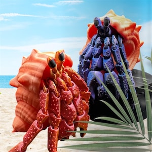 3D Printed Articulating Hermit Crab with Shell