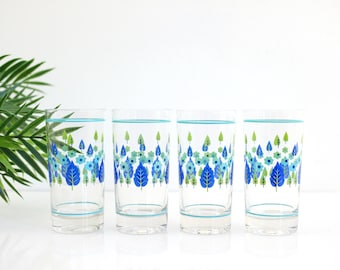 Mid Century Swiss Alpine Drinking Glasses / Retro Glassware / Swiss Chalet Glasses by Marcrest