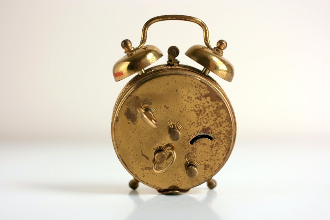 Vintage Gold Blessing Alarm Clock from West Germany Etsy