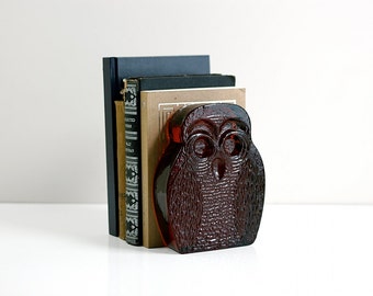 Vintage Mid Century Modern Blenko Amber Glass Owl