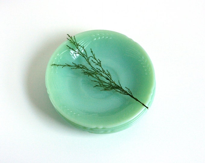 Vintage Fire King Sheaves of Wheat Jadeite Saucers Etsy