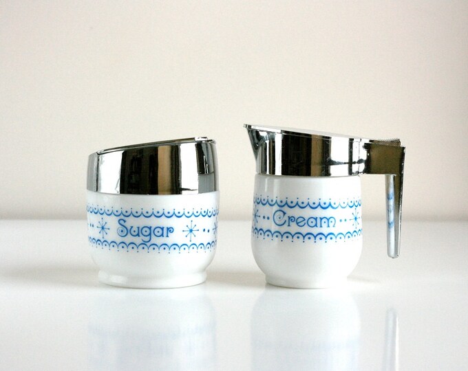 Vintage Gemco Snowflake Cream and Sugar Set Etsy