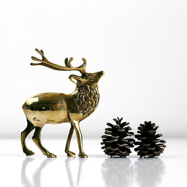 Vintage Brass Reindeer