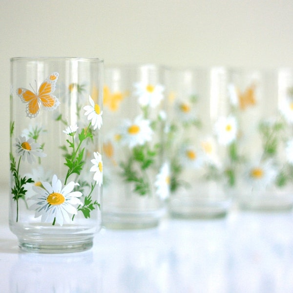 Vintage Libbey Daisy Tumblers - NIB