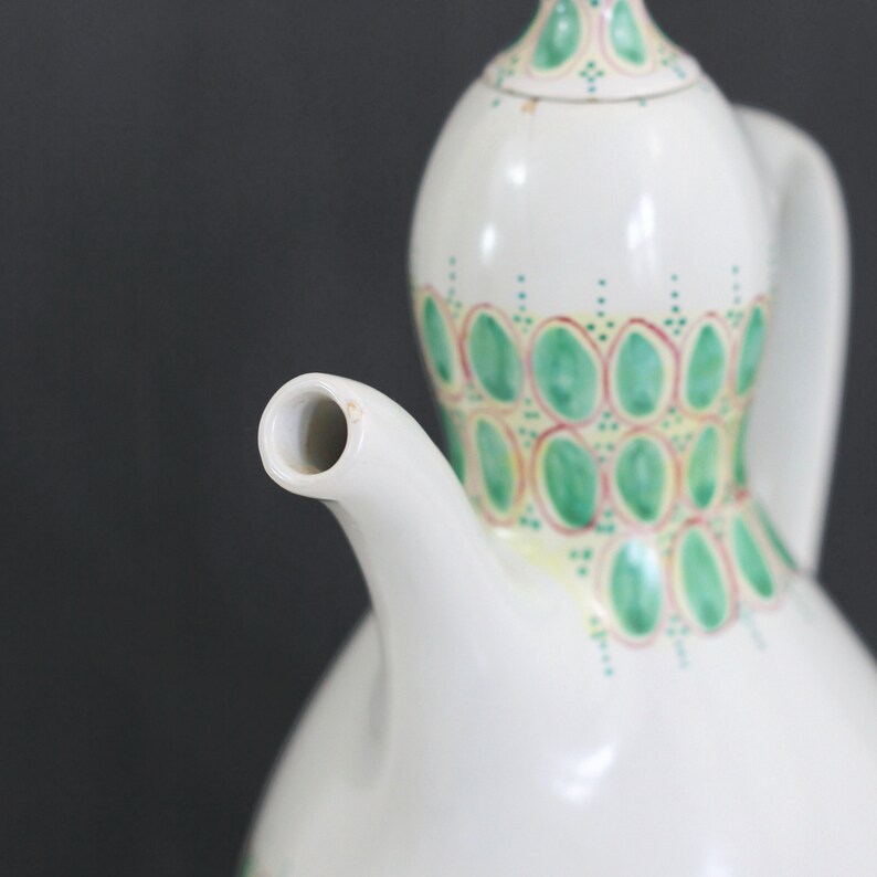 Mid Century Nym\u00f8lle Denmark Coffee Pot Rare Danish Modern Ceramic Coffee Pot Hand Painted Signed Bjorn Wiinblad Danish Teapot
