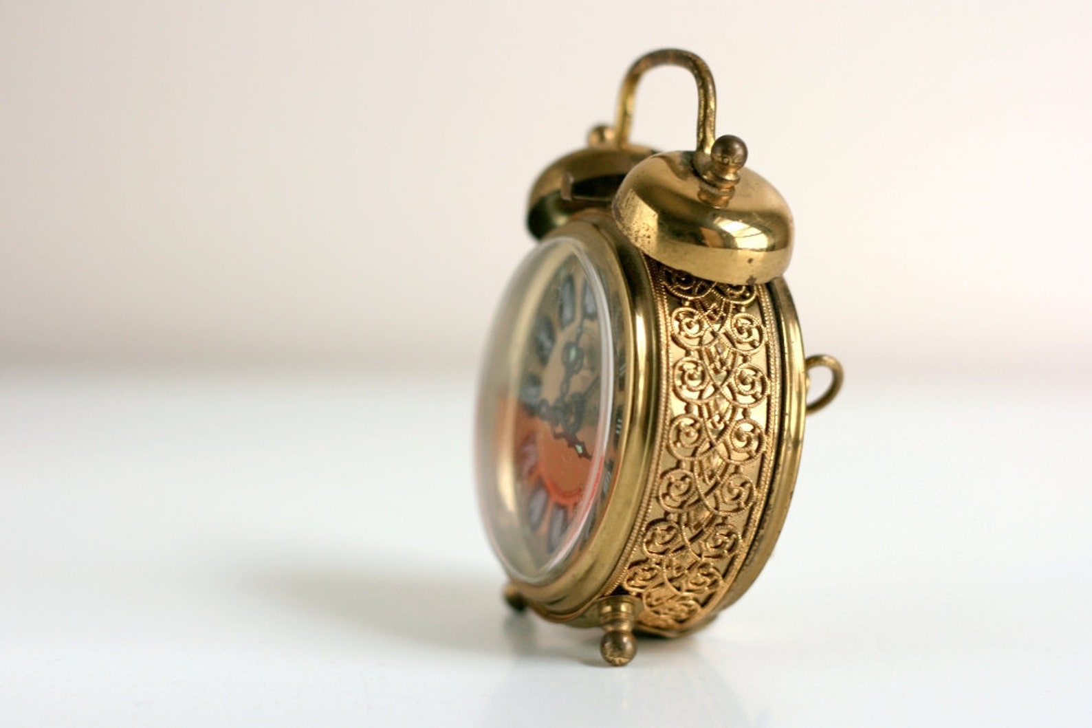 Vintage Gold Blessing Alarm Clock from West Germany Etsy