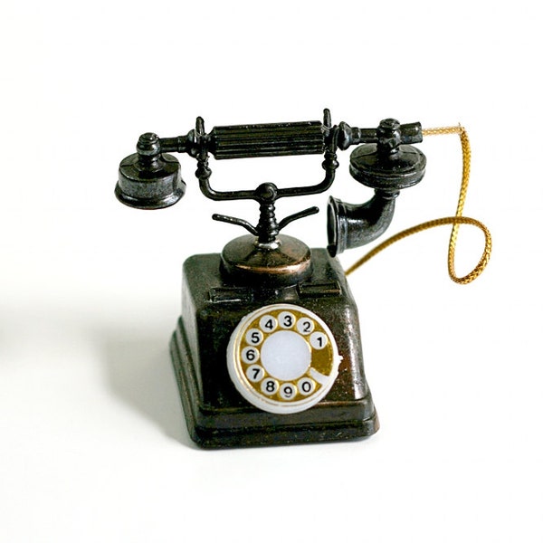 Vintage Miniature Metal Telephone Pencil Sharpener