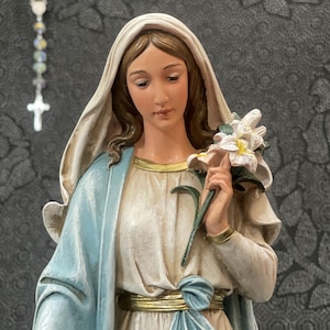 Virgin Mary Assumption Statue 35 cm | Hand-Painted Marian Figurine