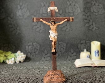 Handcrafted Jesus Crucifix | Catholic Wall & Home Altar Decor 34cm