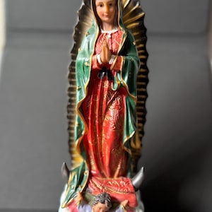 Virgen de Guadalupe Statue | Our Lady of Guadalupe Figurine | Catholic Decor | Virgin Mary Religious Gift | Mexican Spiritual Art