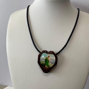 St jude necklace, San judas Tadeo, Catholic jewelry, Religious jewelry, Saint jude charm, pendant and chain, christmas gift