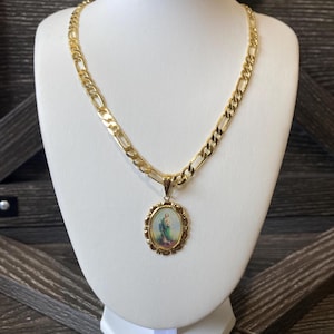 Collar y colgante de oro de San Judas Tadeo, cadena de san judas, regalo religioso, regalo para él