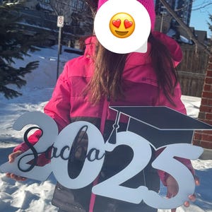 Personalized Graduation Decoration – Year + First Name – 2025 Graduation Gift