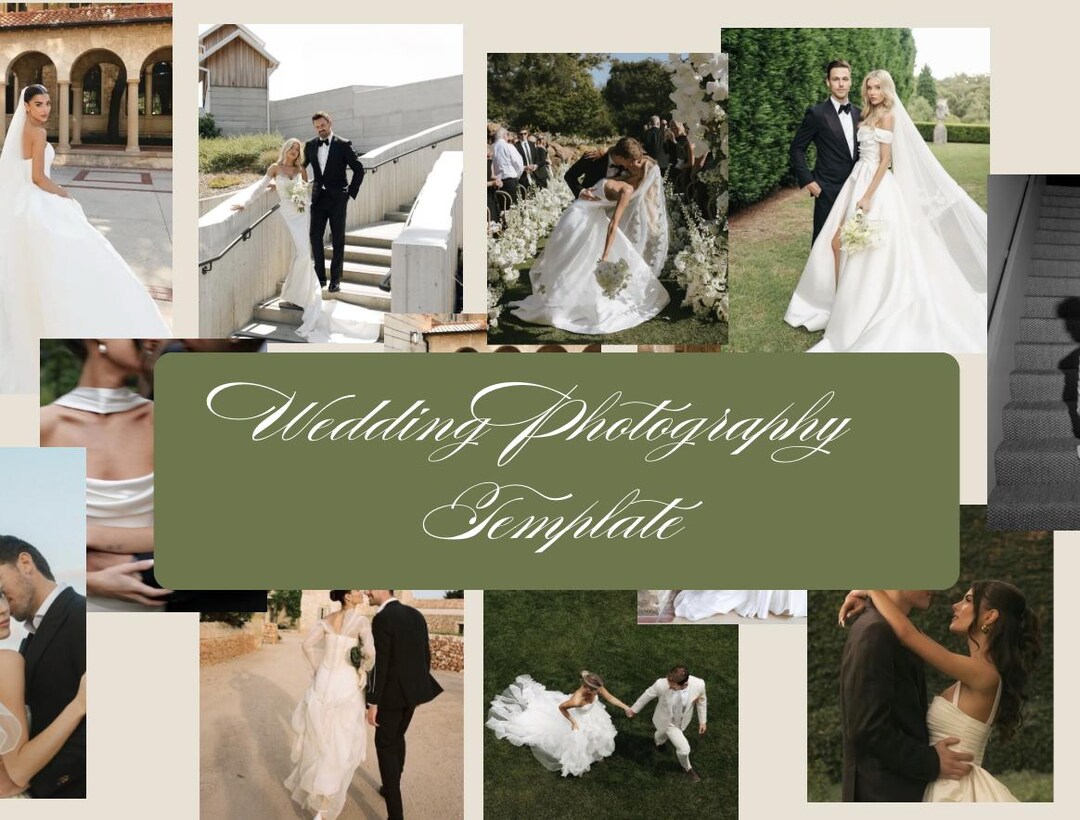 Wedding Photography Inspiration Template | Editable Mood Board for ...