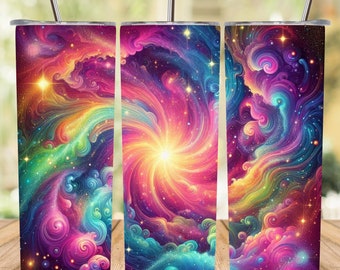Cosmic Swirl Galaxy Art: Vibrant Nebula Digital Print (Digital Download)