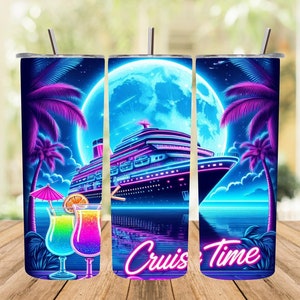 Nautical Cruise Tumbler Wrap 20oz Skinny Sublimation Design Summer Vacation Tumbler Art - Instant Digital Download