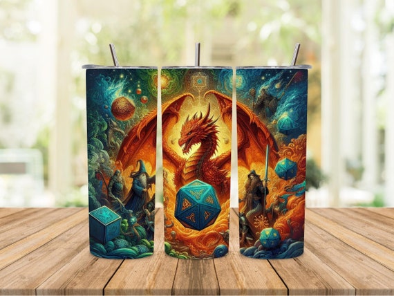 Game Master Tumbler Wrap 20oz Sublimation PNG Digital Download for RPG Fans