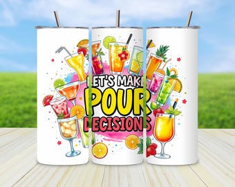 Cocktail Tumbler Wrap PNG, lustiges Alkohol Sublimationsdesign (digitaler Download)