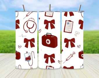 Medical Tumbler Wrap PNG, Healthcare Worker Gift (Digital Download)