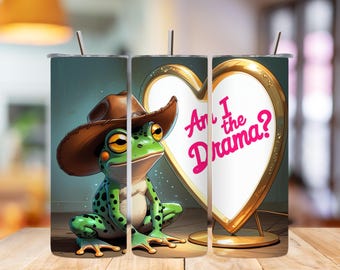 Sapo Cowboy da Moda PNG: Sou Eu o Drama? Design de Sublimação (Download Digital)