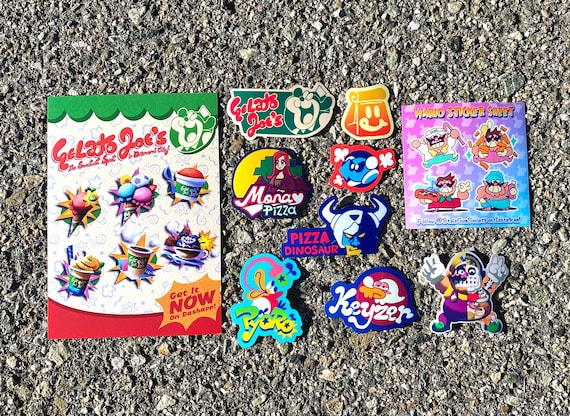 Wario Kart World - Stickers and Gelato Joe's Menu Print