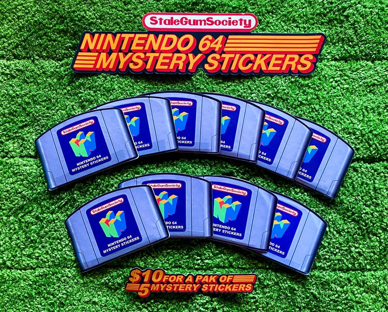 Nintendo 64 Mystery Stickers Series 1 (pak of 5 Stickers) - Etsy