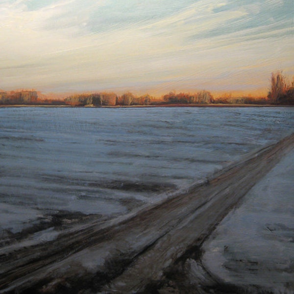 oil painting landscape road - Seeking
