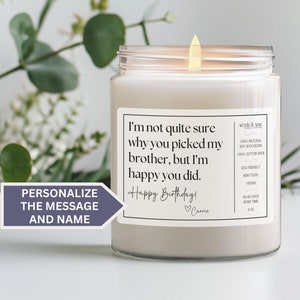 Custom Sister in Law Gift, Personalized Gift For Sister In Law, Birthday Christmas Wedding From Sister in Law Gift, Funny Candle Gift
