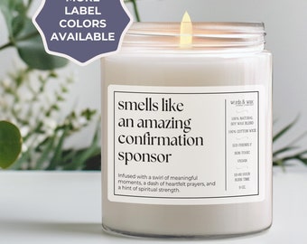 Catholic Confirmation Sponsor Gift, Smells Like an Amazing Confirmation Sponsor, Gift to Sponsor from Confirmant, Thank You From Candidate