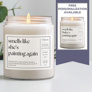Gift for Artist, Custom Painter Gift, Candle for Someone Who Loves to Paint, Funny Hobby Candle, Smells Like Candle, Painting Lover Gifts
