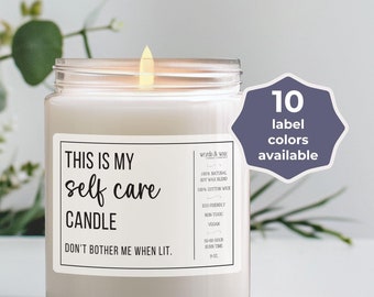 Self Care Candle, Self Care Gift Basket Candle, Candle for Self Care Gift Box, Mental Health Gift,  Funny Gift for Best Friend, Meditation