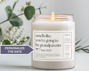 Grandparent Pregnancy Announcement, Smells Like You're Going to be Grandparents Candle, Baby Announcement Grandparent, New Grandparents Gift