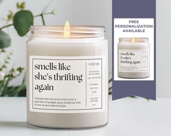Thrift Shopping Gift, Thrifting Candle, I'd Rather Be Thrifting, Gift For Thrifter, Thrifting Lover Candle for Her, Antiquing Gift Friend