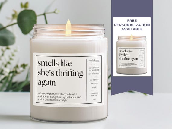 Thrift Shopping Gift, Thrifting Candle, I'd Rather Be Thrifting, Gift For Thrifter, Thrifting Lover Candle for Her, Antiquing Gift Friend