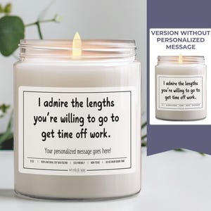 Funny Get Well Soon Gift for Friend, Custom Recovery Candle, Personalized Feel Better Gift for Coworker, Colleague Recovering from Surgery