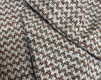 Fabric Remnant Chevron Multi Color Tweed Soft Material About 3/4yd 55” Wide