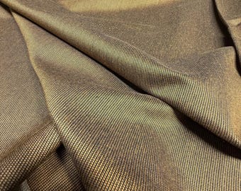 Fabric By The Yard Metallic Bronze Basket Weave Tweed Upholstery 55”