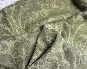 Lee Jofa Acanthus Damask Loden Fabric 3/4 yd Remnant