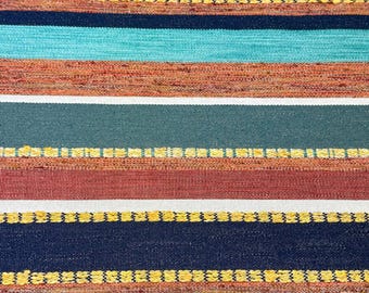 Fabric By The Yard Barcombe Carnival By Zinc Textile Rustic Striped Textured Weave