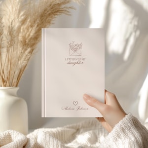 Cuaderno personalizado Cartas a mi hija, regalo de diario personalizado para hija, cuaderno Querida hija, regalo de baby shower de recuerdo para nueva mamá