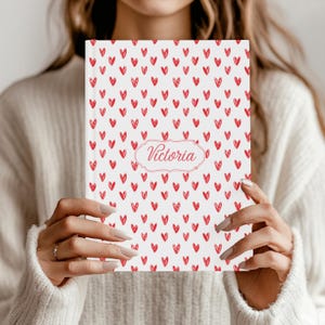 Diario personalizado, regalo personalizado de San Valentín, diario de gratitud, regalo para maestros, cuaderno personalizado para niñas, planificador 2025